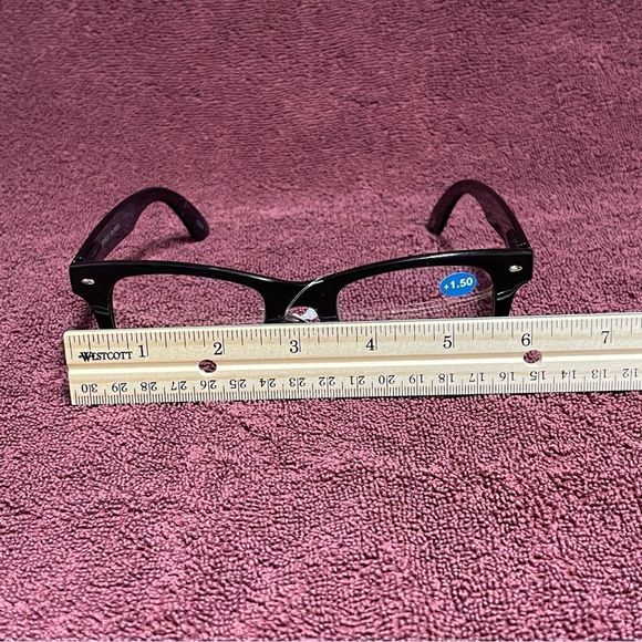 Jeffrey Banks Designer Men's Black Reading Glasses +1.50 NWOB - Picture 3 of 16